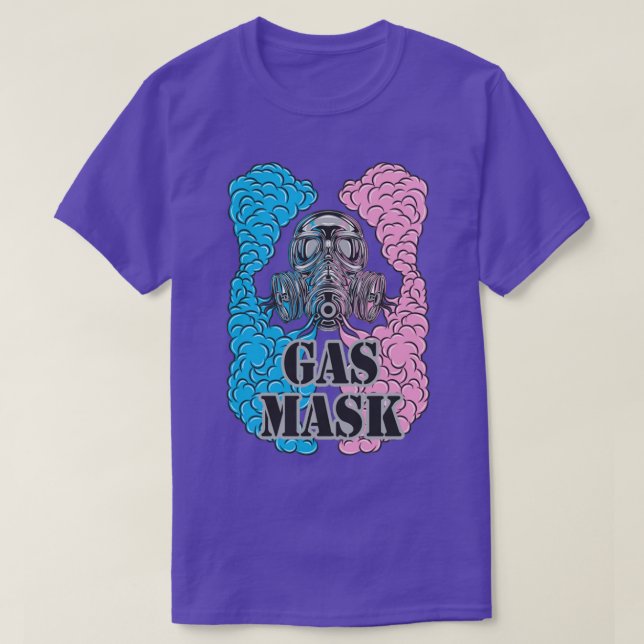 Gas Mask and Smoke T-Shirt (Design Front)