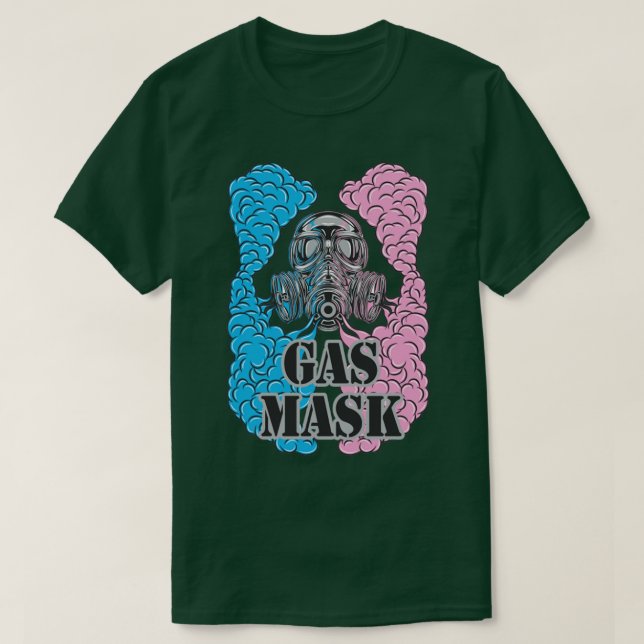 Gas Mask and Smoke T-Shirt (Design Front)