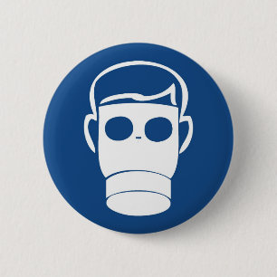 Gas mask button