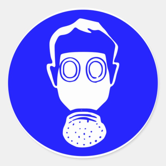 Gas Mask Classic Round Sticker (Front)