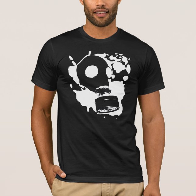 Gas Mask Graffiti T-Shirt (Front)