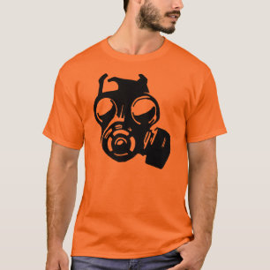 Gas Mask Graphic Stencil T-Shirt