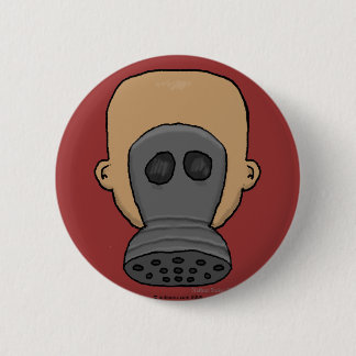 Gas Mask Pinback Button