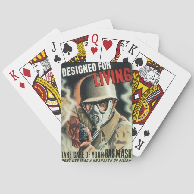 Gas Mask Poker Cards (Back)