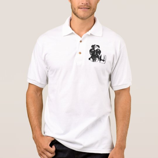 Gas Mask Polo Shirt (White)