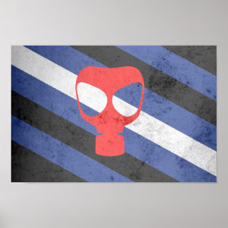 GAS MASK PRIDE FLAG POSTER