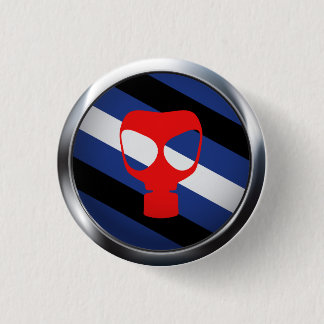 GAS MASK PRIDE MEDALLION BUTTON