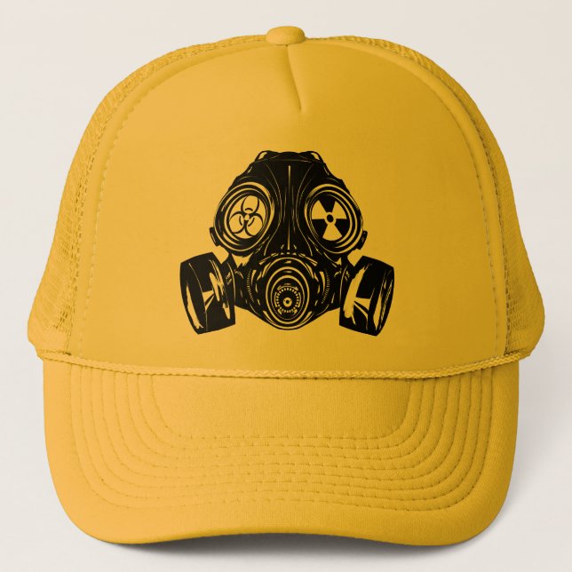 GAS_MASK_PROTECTION TRUCKER HAT (Front)