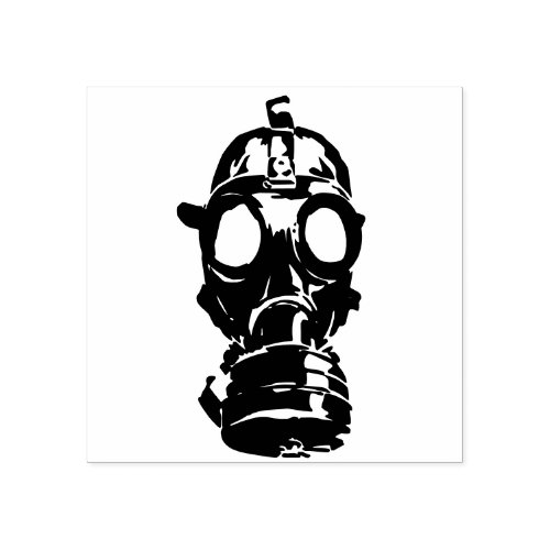 Gas mask rubber stamp