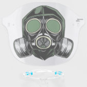 Gas Mask Toxic Grunge Green (Front w/Glasses)