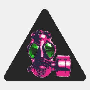 Gas Mask Triangle Sticker