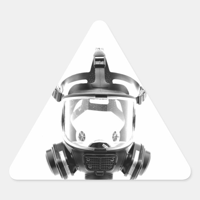 Gas Mask Triangle Sticker (Front)