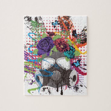 Gas Mask with Roses 5 Jigsaw Puzzle Gas Mask with Roses 5 Jigsaw Puzzle