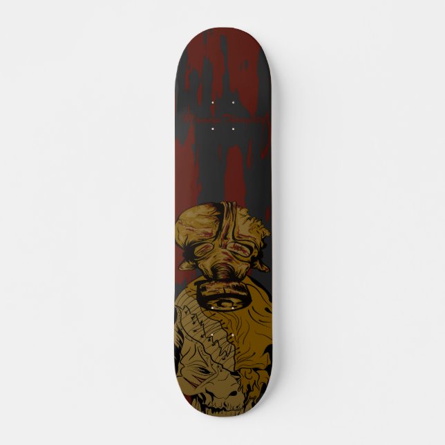 Gas Mask Zombie skate boards (Front)