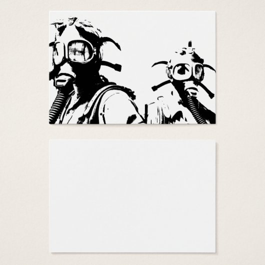 Gas Masks in Black (Front & Back)