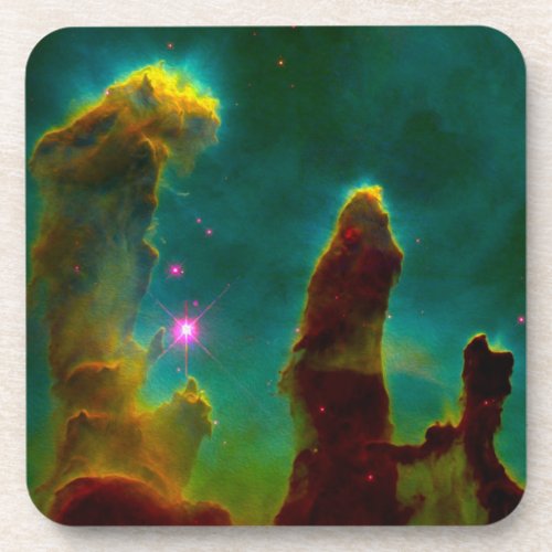 Gas Pillars in the Eagle Nebula M16 Beverage Coaster