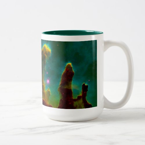 Gas Pillars in the Eagle Nebula M16 Two_Tone Coffee Mug