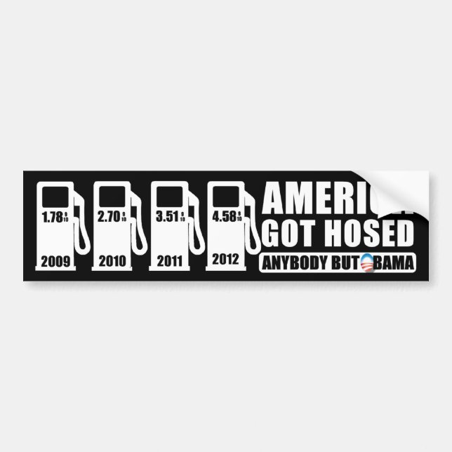 Gas Prices - Anybody but Obama Bumper Sticker (Front)