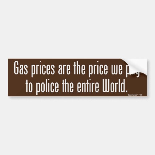 Gas Prices Bumper Sticker