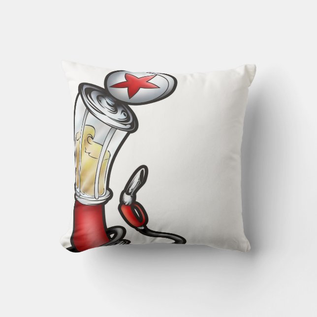 Gas Pump Throw Pillow (Front)