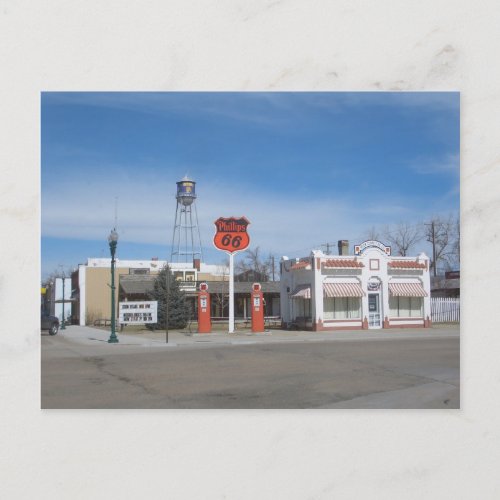 Gas Station Bassett Nebraska USA Postcard
