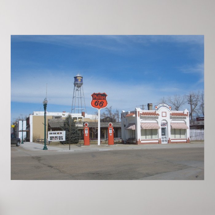 Gas Station Bassett, Nebraska, USA Poster