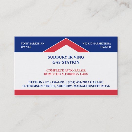 Gas Station Business Card