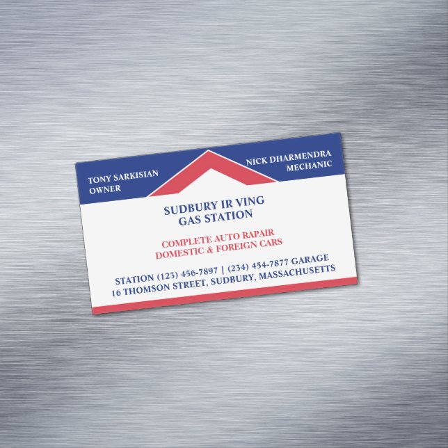 Gas Station Business Card Magnet (In Situ)