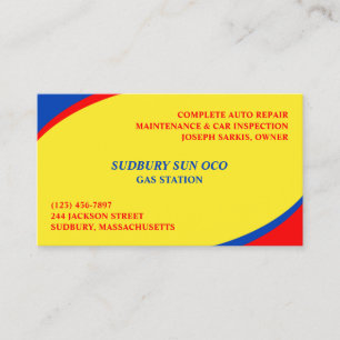Gas Station Business Card Template