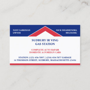 Gas Station Business Card Template