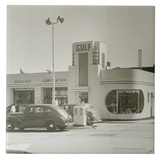 Gas Station Ceramic Tile (Front)