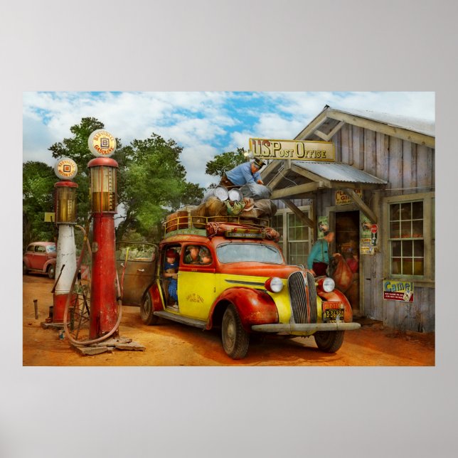 Gas Station - Fresh delivery to Pie Town 1940 Poster (Front)