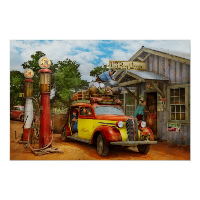 Gas Station - Fresh delivery to Pie Town 1940 Poster (Front)