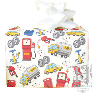 Gas Station Gift Wrapping Paper