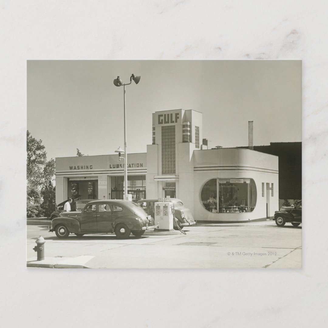 Gas Station Postcard Zazzle