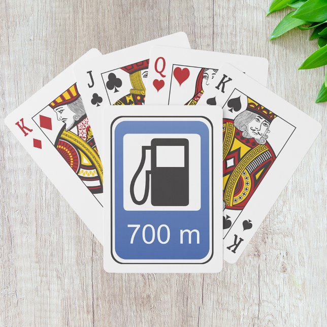 Gas Station Road Sign Playing Cards (Creator Uploaded)