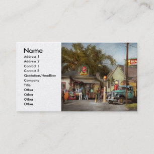 Gas Station - Shannon's super gasolines 1939 Business Card