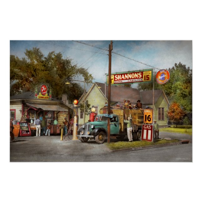 Gas Station - Shannon's super gasolines 1939 Poster (Front)