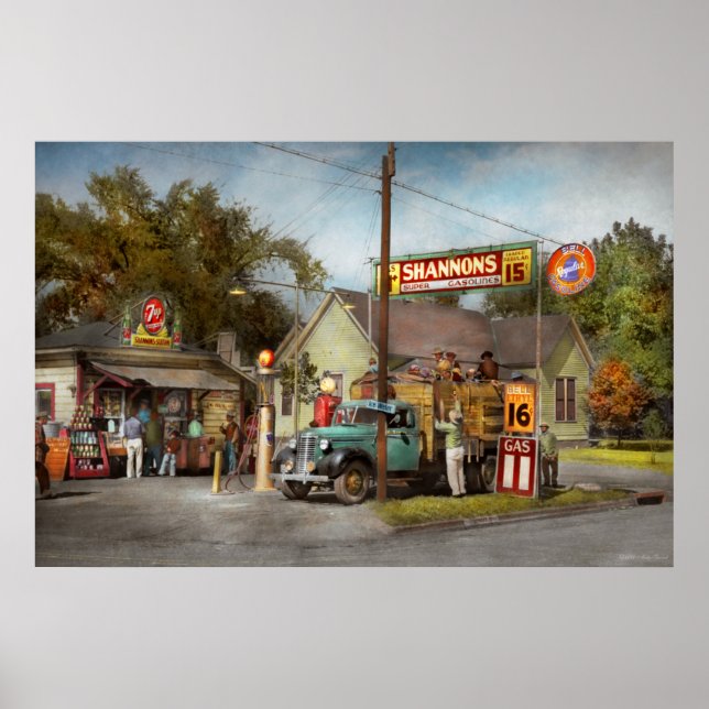 Gas Station - Shannon's super gasolines 1939 Poster (Front)