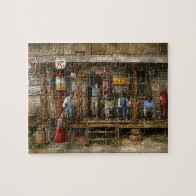 Gas Station - Sunday afternoon - 1939 Jigsaw Puzzle (Horizontal)