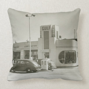 Gas Station Throw Pillow