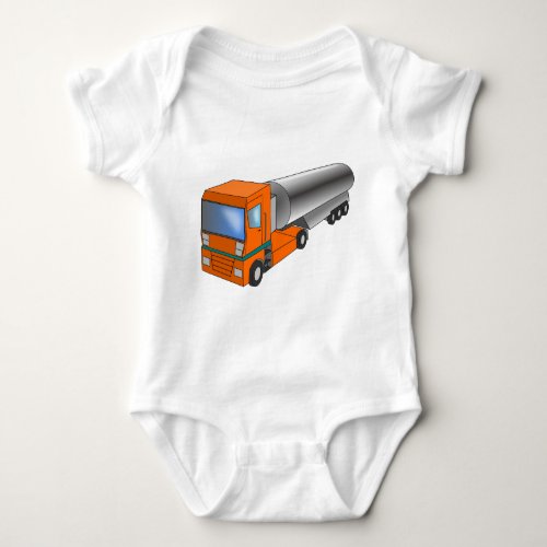 Gas Tanker Truck Heavy Transporter for Kids Baby Bodysuit