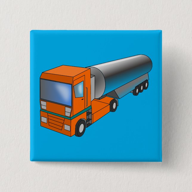 Gas Tanker Truck Heavy Transporter for Kids Button (Front)