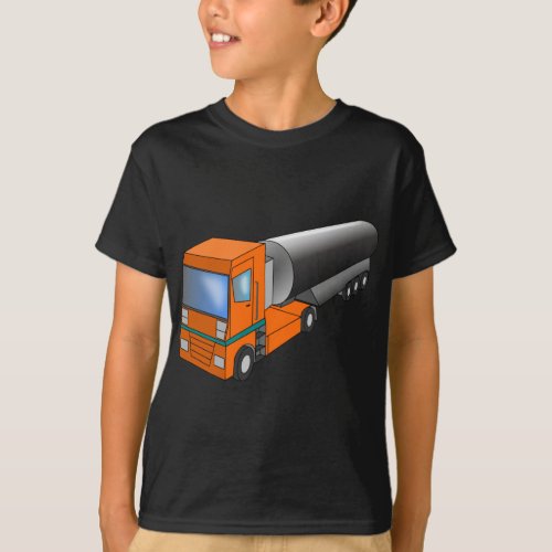Gas Tanker Truck Heavy Transporter for Kids T_Shirt