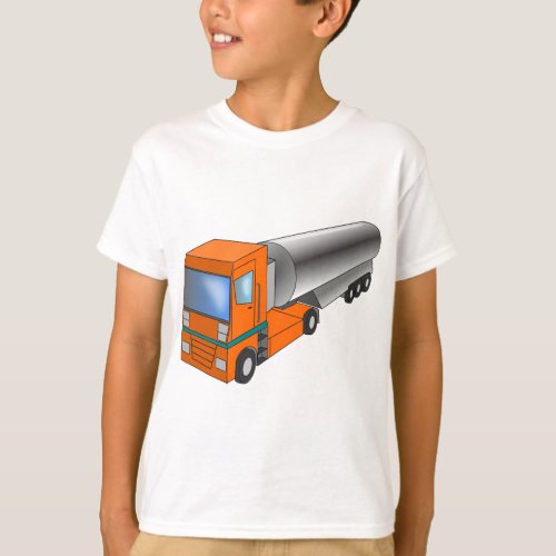 Gas Tanker Truck Heavy Transporter for Kids T_Shirt