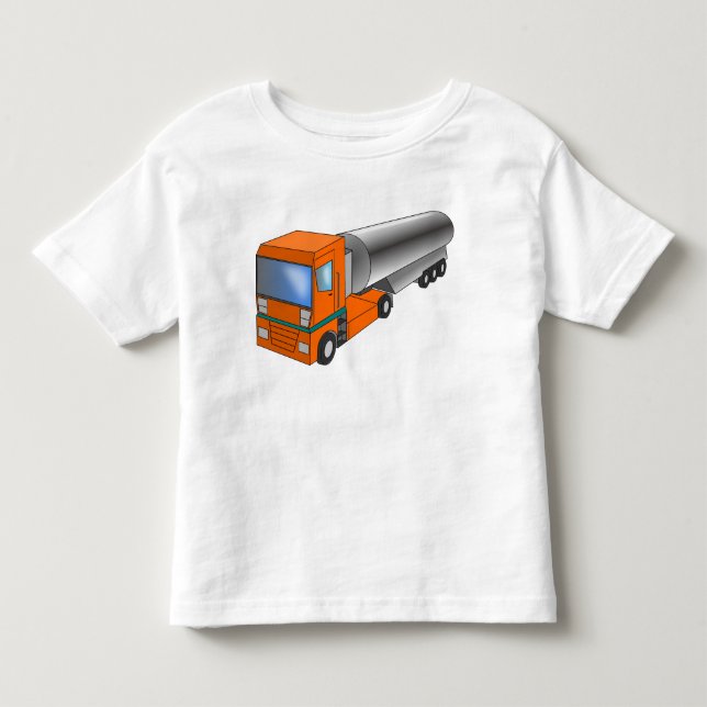 Gas Tanker Truck Heavy Transporter for Kids Toddler T-shirt (Front)