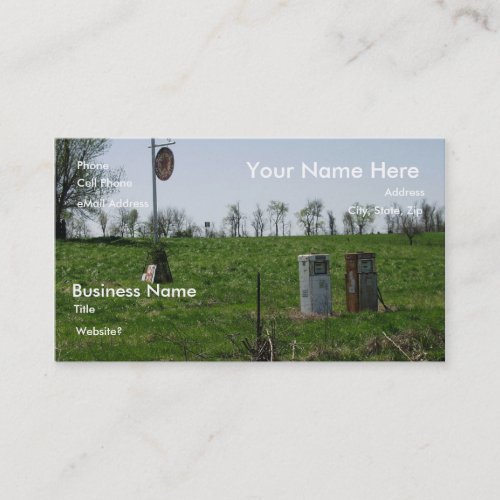 Gas Up on Route 66 Business Card Templates