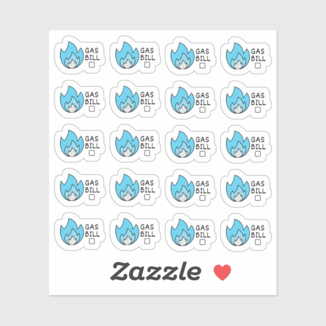 Gas Utility Bill Mini Budgeting Bujo Planner Sticker (Sheet)