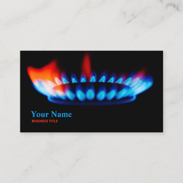 Gasfitter Service Technician Business Card (Front)