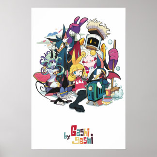 Gashi-gashi's original characters. poster